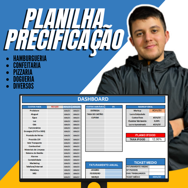 Planilha de precificação para confeitaria grátis do Lucas Borbs: ajuste custos e aumente lucros 4 Planilha de precificação para confeitaria grátis do Lucas Borbs: ajuste custos e aumente lucros