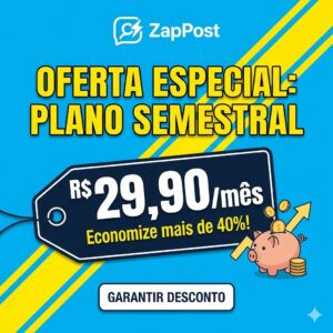 ZapPost – Criador de Posts Diários CUPOM DE DESCONTO