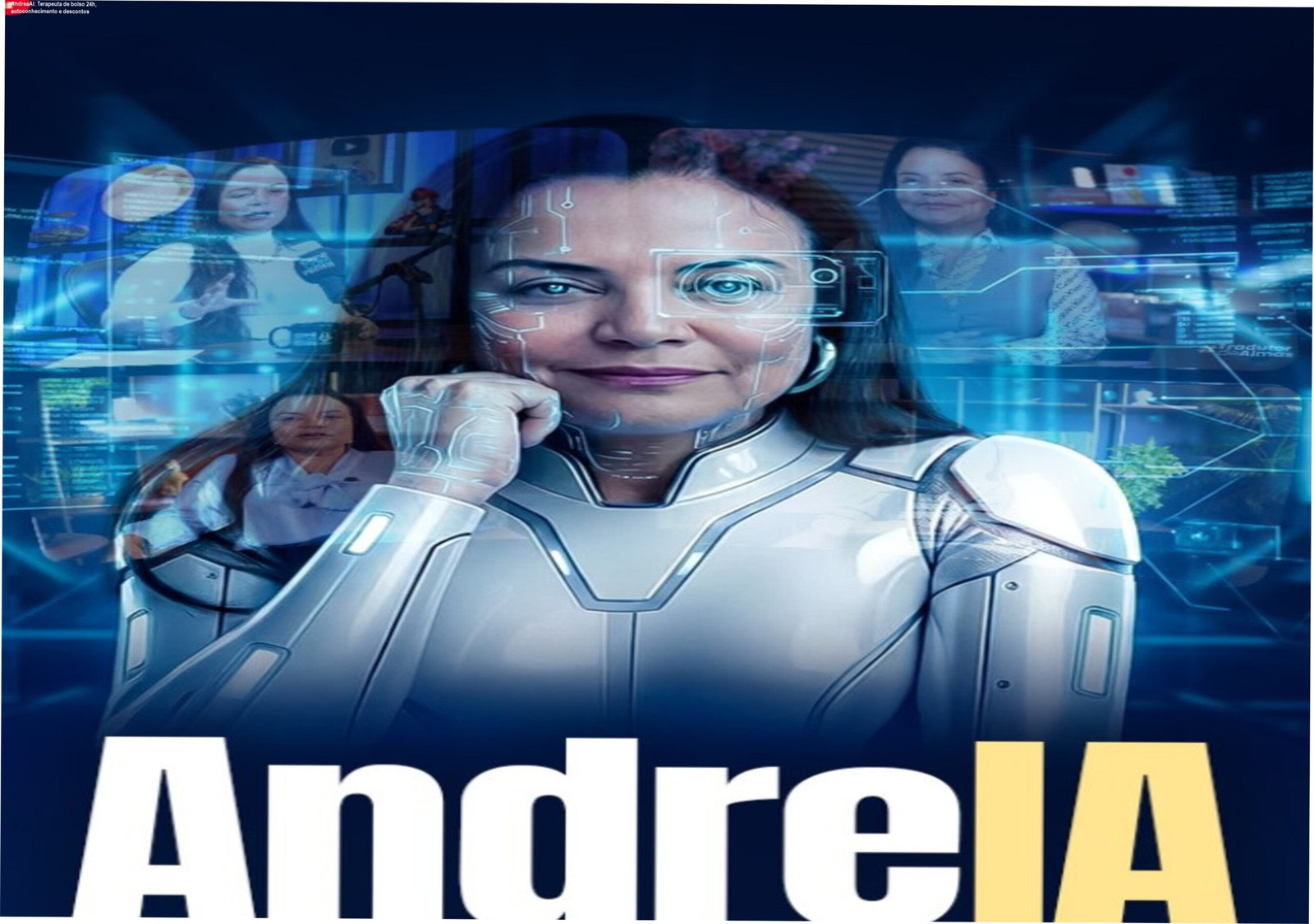 Tela do aplicativo AndreaAI mostrando conversa de apoio emocional e insights de autoconhecimento