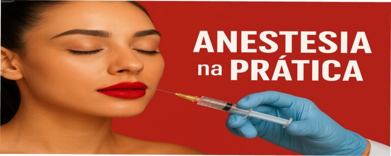Imagem promocional do curso Anestesia na prática da Dra. Barbara Ribeiro mostrando técnica indolor para preenchimento labial