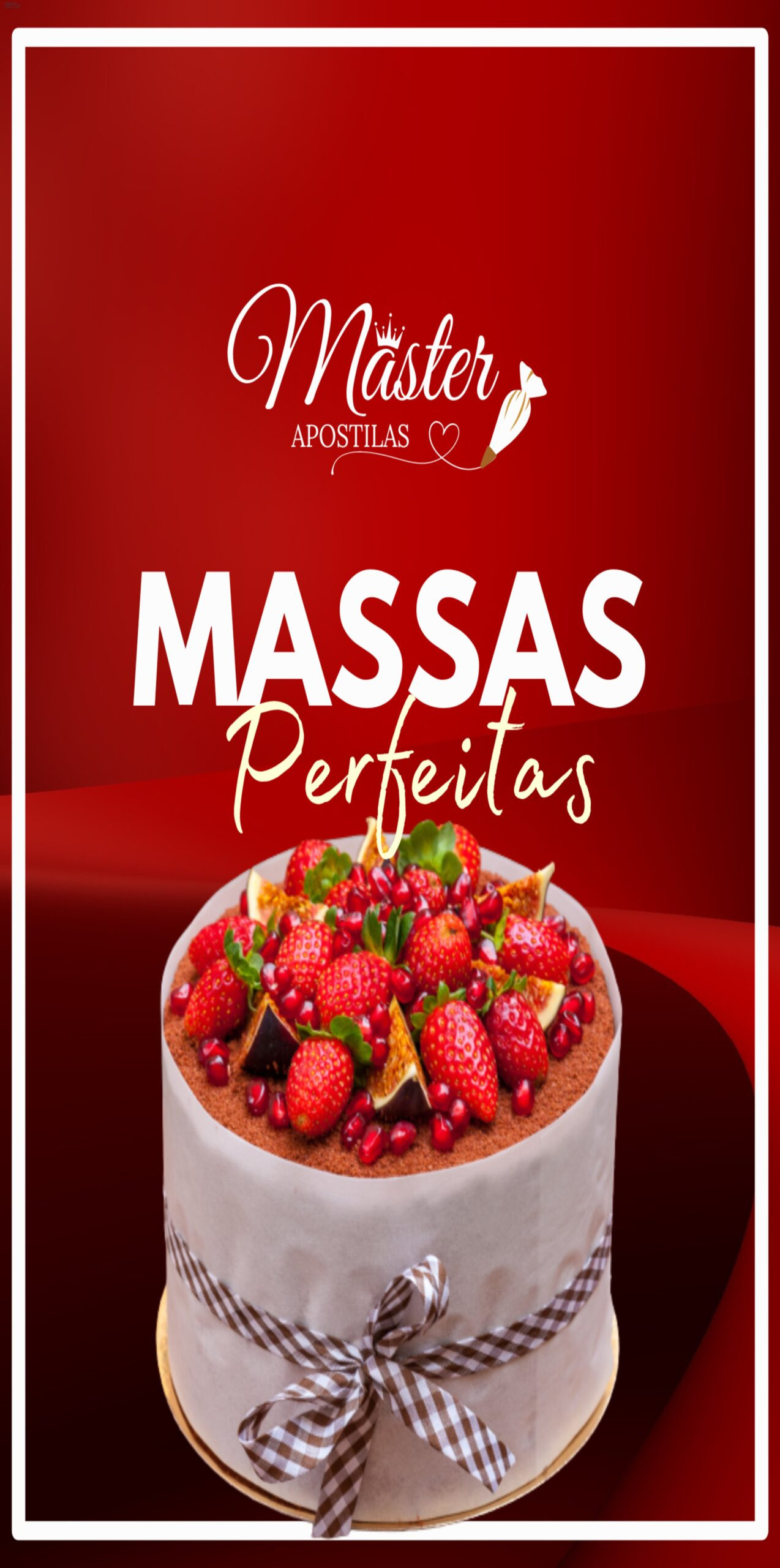 Apostila Massas Perfeitas: 30 Receitas Lucrativas por R$47 1 Capa da Apostila Massas Perfeitas da Marrara mostrando receitas de massas de bolo para venda