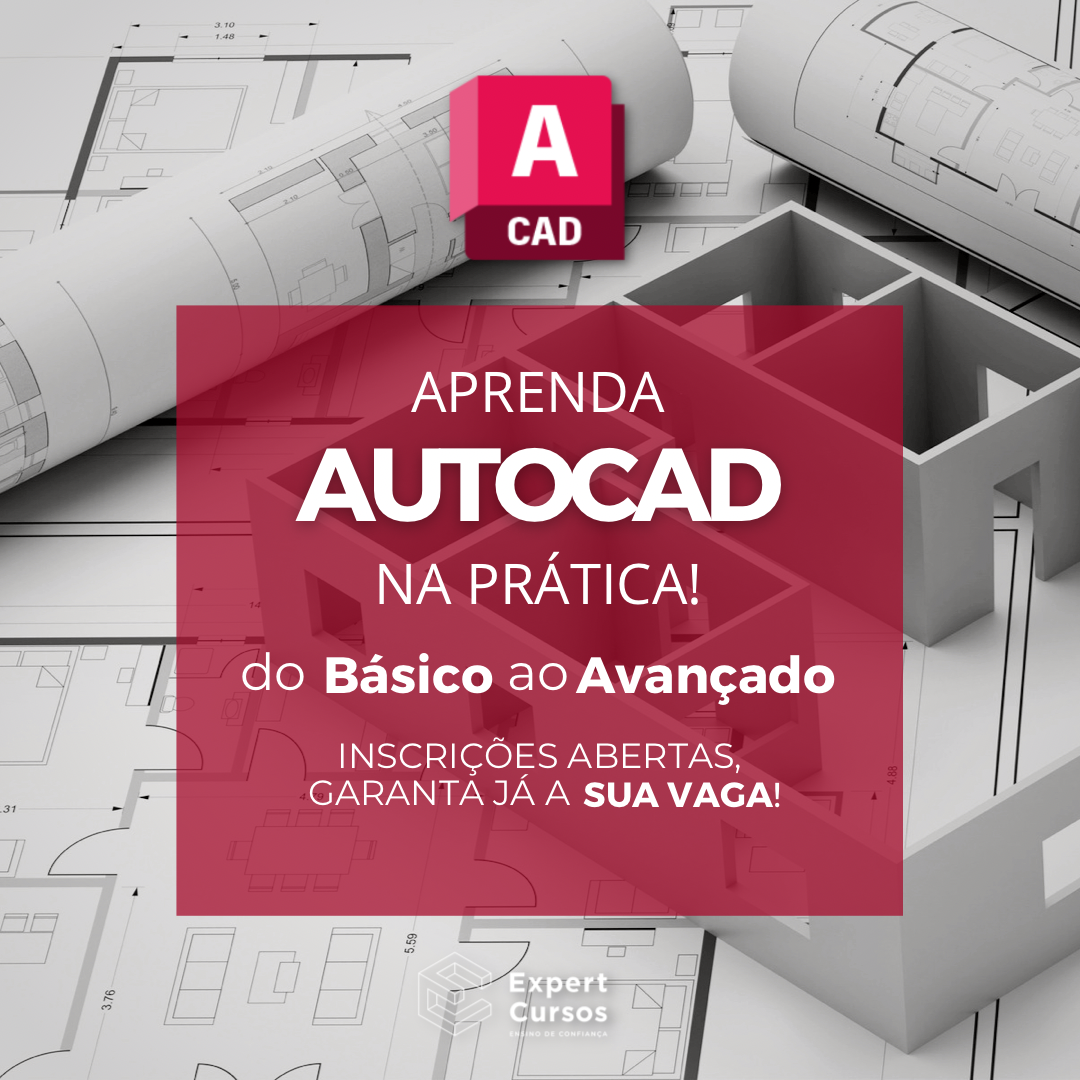 AutoCAD Expert: Curso completo + cupons de desconto 1 Imagem promocional do Curso AutoCAD Expert da Expert Cursos com destaque para cupons e descontos