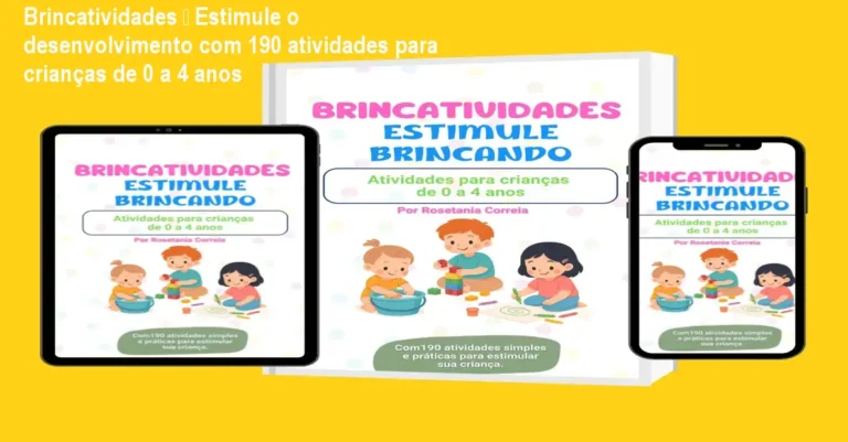 Capa do ebook Brincatividades mostrando mães brincando com filhos usando materiais simples e estimulando a coordenação motora