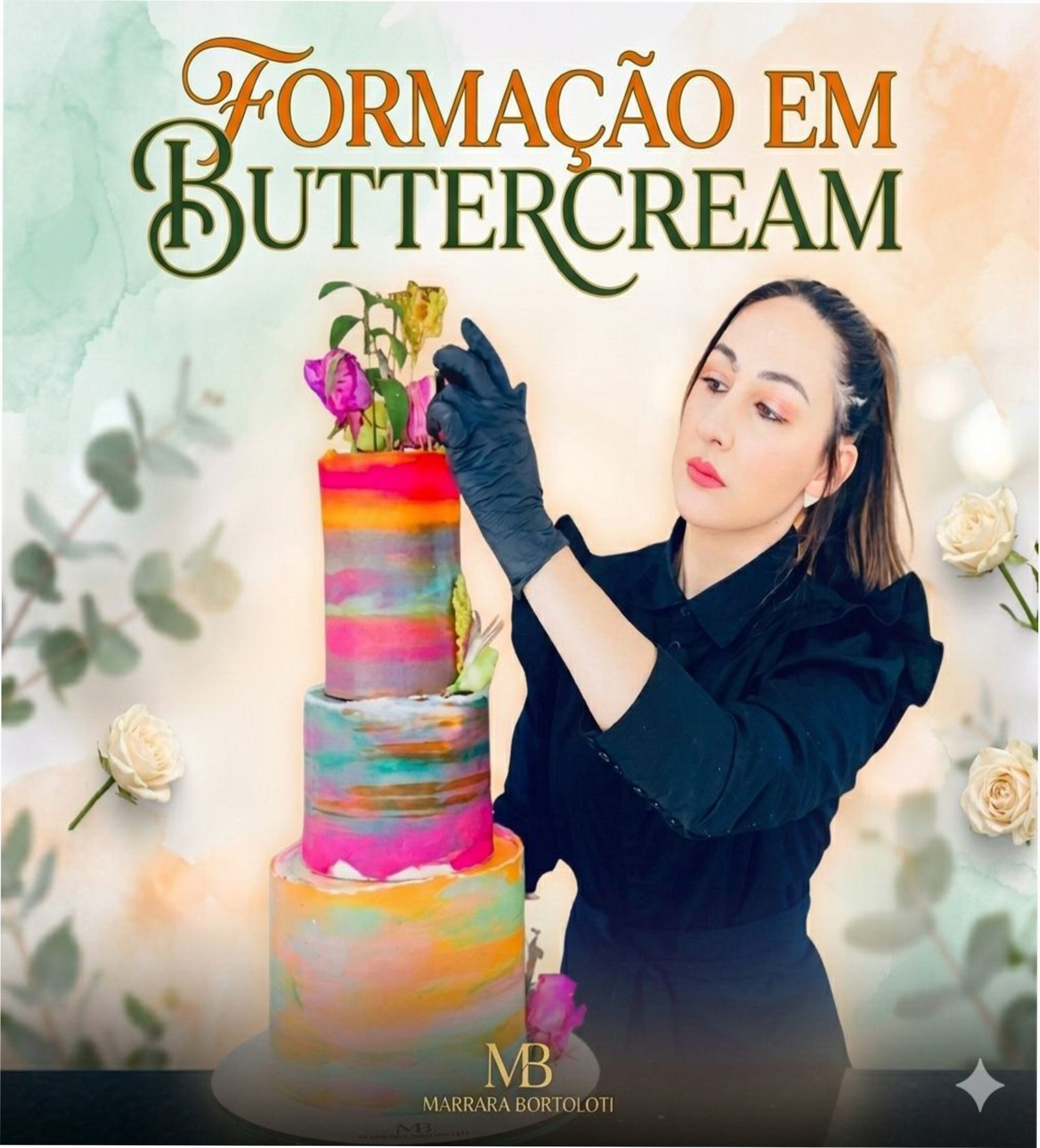 Imagem da formação em buttercream profissional de Marrara Bortoloti