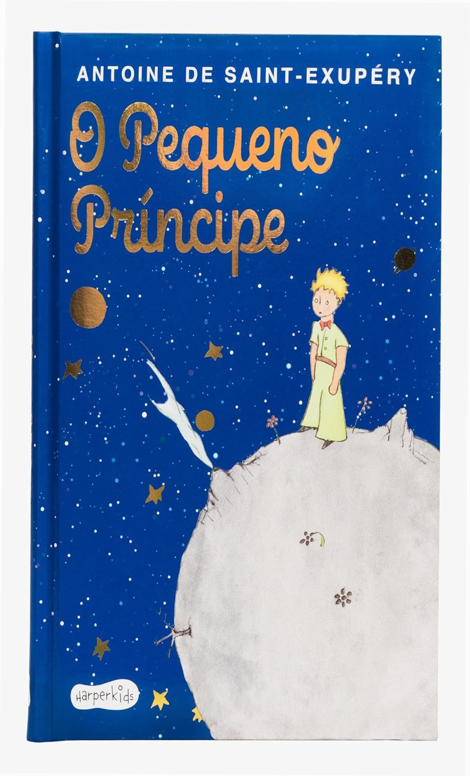O Pequeno Príncipe — Antoine de Saint-Exupéry, luxo e aquarelas|ebook 1 Capa dura almofadada da edição de luxo de O Pequeno Príncipe com aquarelas originais de Saint-Exupéry