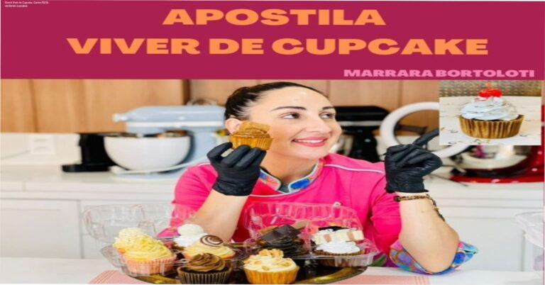 Ebook Viver de Cupcake: Ganhe R$10k vendendo cupcakes 2 Capa do ebook Viver de Cupcake mostrando cupcakes gourmet e promessa de transformar sua vida