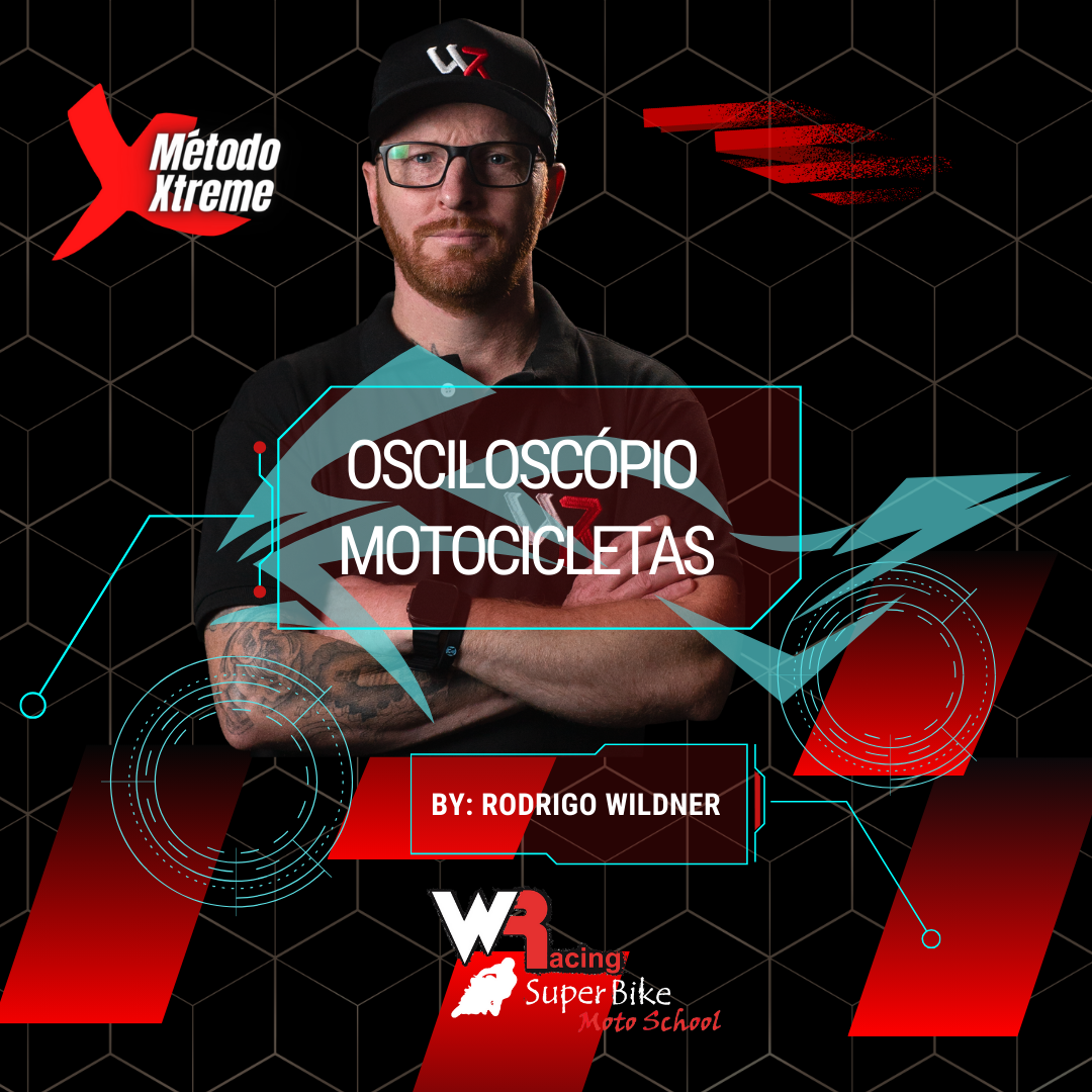 E-book Xtreme: Diagnóstico elétrico rápido para motos 1 Capa do E-book Xtreme mostrando diagnóstico elétrico de motocicletas com osciloscópio