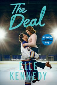 Capa do ebook The Deal de Elle Kennedy mostrando casal universitário em pose romântica