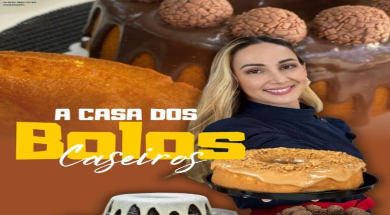Imagem de um bolo caseiro recém-assado ao lado de notas de dinheiro, ilustrando o ganho imediato ao vender bolos