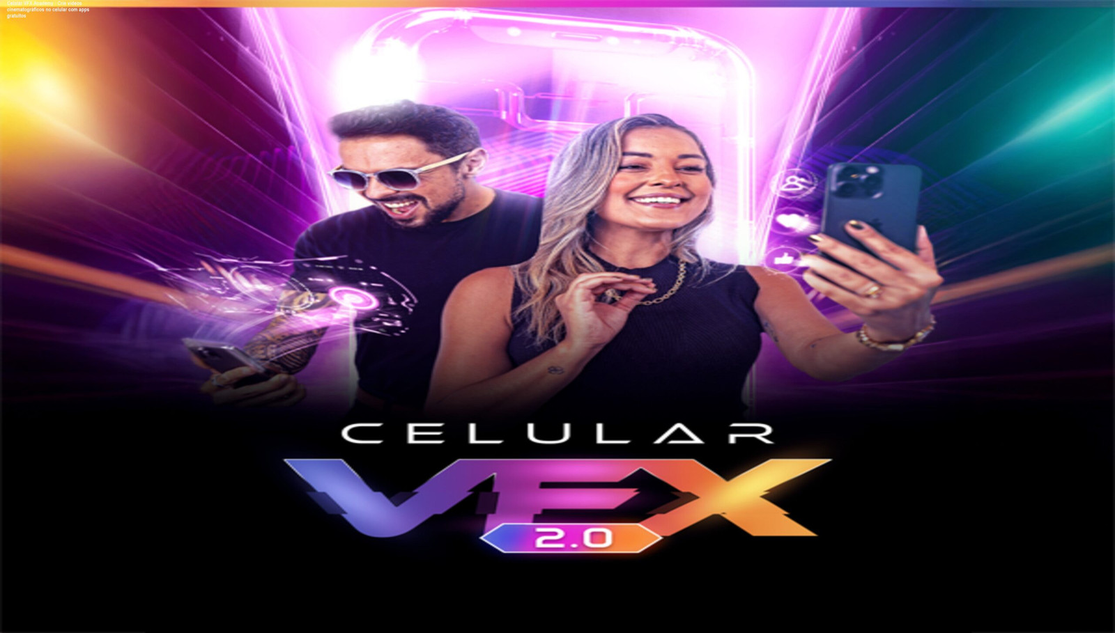 Celular VFX Academy – Crie vídeos cinematográficos no celular com apps gratuitos 1 Aluno editando vídeo com efeitos VFX no celular usando apps gratuitos