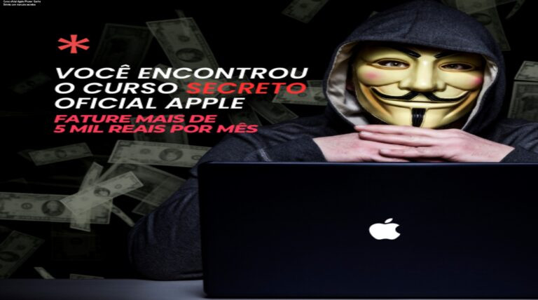 Imagem do Curso oficial Apple para iPhone mostrando manuais secretos que permitem faturar 5 mil reais por mês com reparos