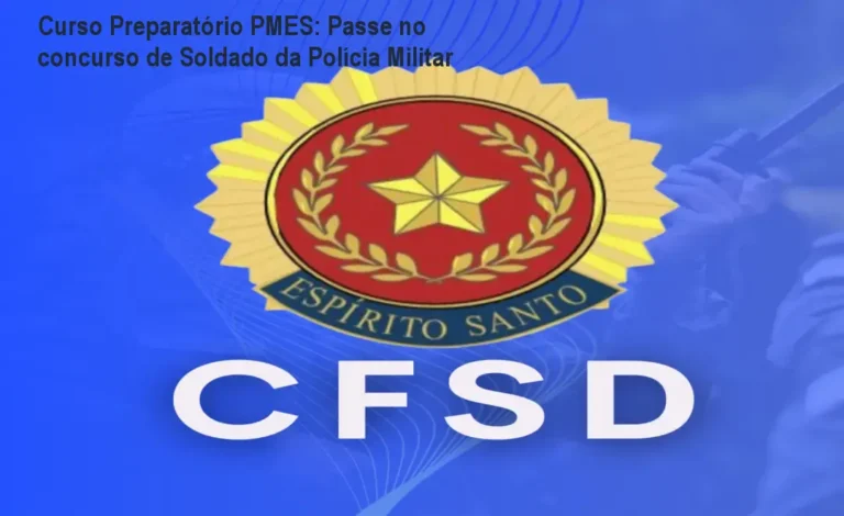 Imagem do curso preparatório para Soldado da PMES mostrando videoaulas e mentoria