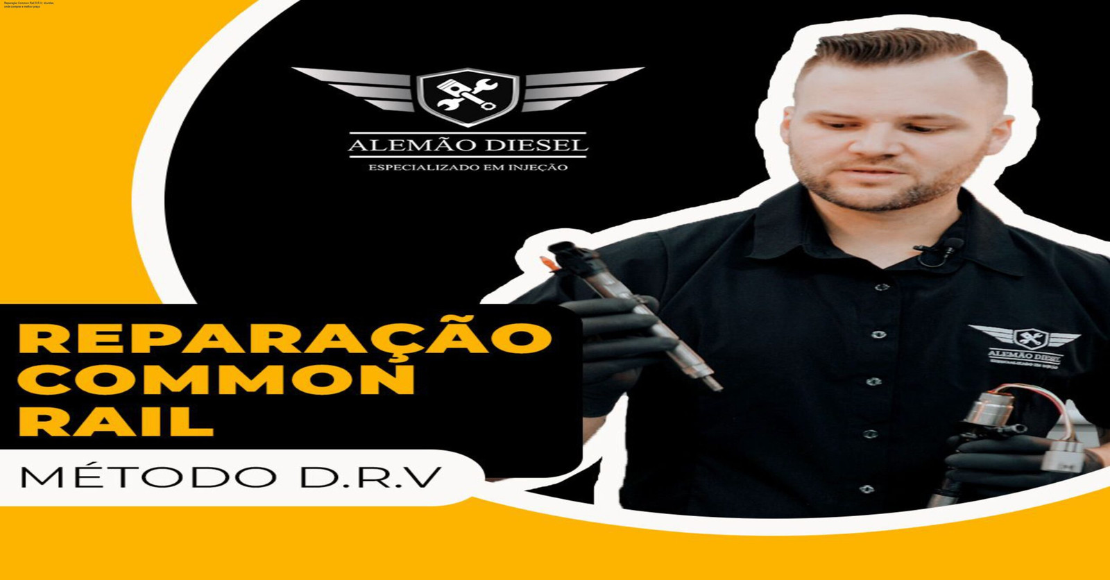 Reparação Common Rail D.R.V.: dúvidas, onde comprar e melhor preço 1 Imagem promocional do Curso de Reparação Common Rail método D.R.V. com destaque para conteúdo prático e suporte via WhatsApp