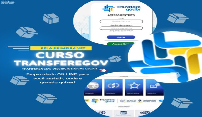 Imagem do curso Transferegov mostrando a instrutora Adriana Abrantes explicando a plataforma de transferências discricionárias