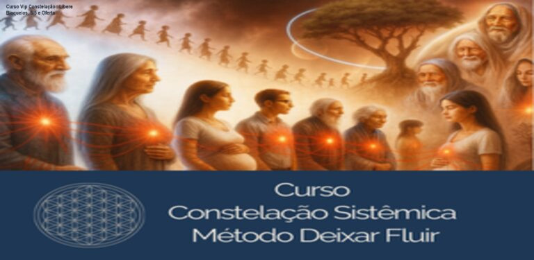 Curso Vip Constelação — Libere Bloqueios, 5/5 e Oferta 2 Imagem do curso Vip Constelação Familiar Sistêmica mostrando a Dra. Thamara de Oliveira guiando um workshop de liberação de bloqueios emocionais