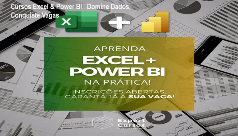 Dashboard criado com Excel e Power BI após curso prático, mostrando aumento de produtividade