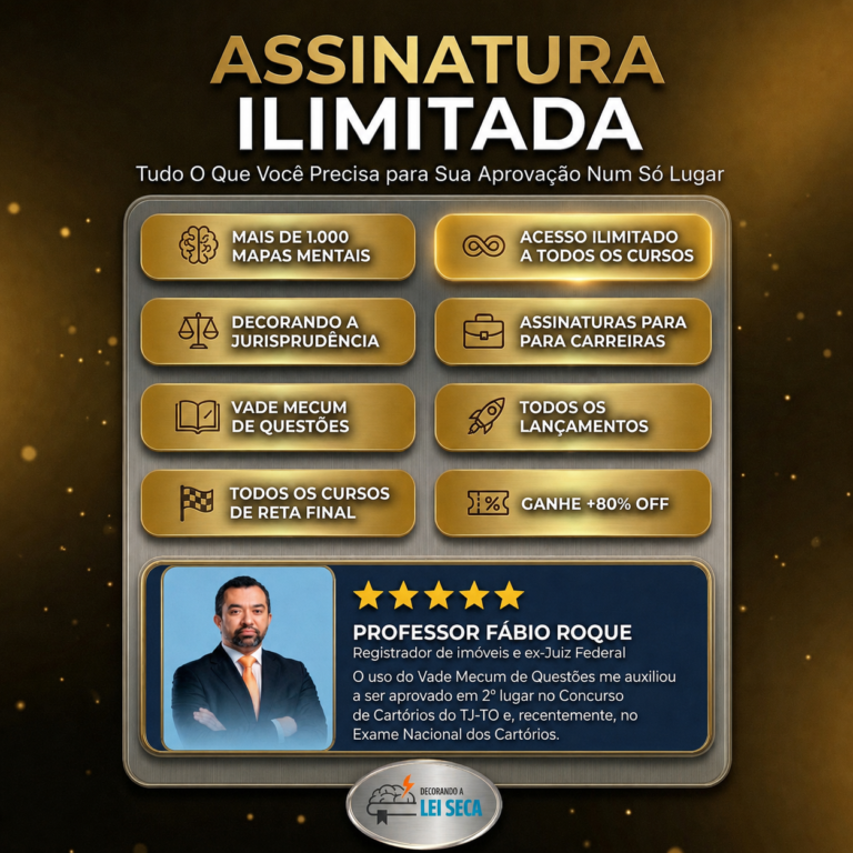 Assinatura ILIMITADA - Decorando a Lei Seca | Concursos Jurídicos 4 imagem da plataforma Decorando a Lei Seca com assinatura ilimitada, flashcards, mapas mentais e 70 mil questões de lei seca