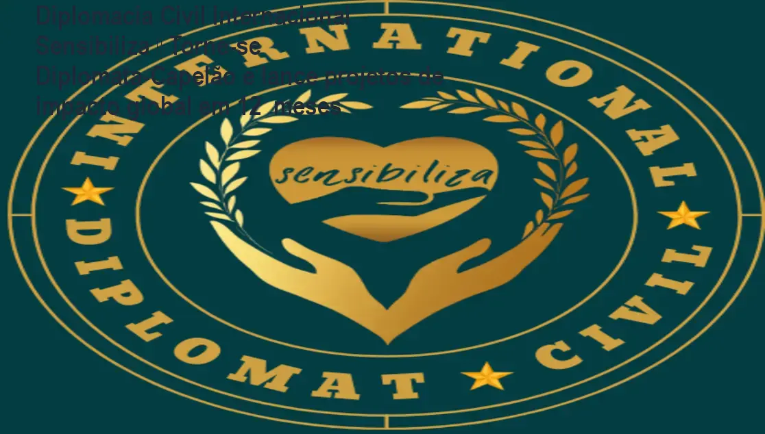 Diplomacia Civil Internacional Sensibiliza — Torne‑se Diplomata‑Capelão e lance projetos de impacto global em 12 meses 1 Participante do programa PDDC recebendo a credencial de Diplomata Civil enquanto trabalha em projeto social internacional