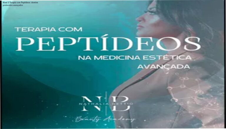 Dra Nathalia Bettio apresentando o curso avançado de terapia com peptídeos na medicina estética