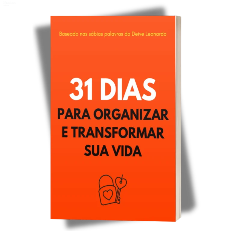 31 Dias Para Organizar Sua Vida – Guia + Grupo de Oração 3 Ebook 31 Dias para Organizar e Transformar sua vida aberto em smartphone, mostrando rotina estruturada e convite para grupo de oração no WhatsApp