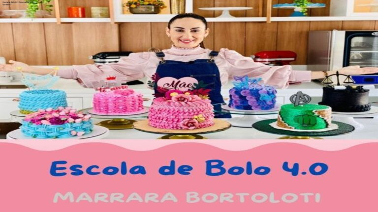 Escola de Bolo 4.0 – Como vender bolos lucrativos 3 Marrara Bortoloti apresentando a Escola de Bolo 4.0, curso completo que ensina técnicas de confeitaria e estratégias de venda para ganhar dinheiro com bolos