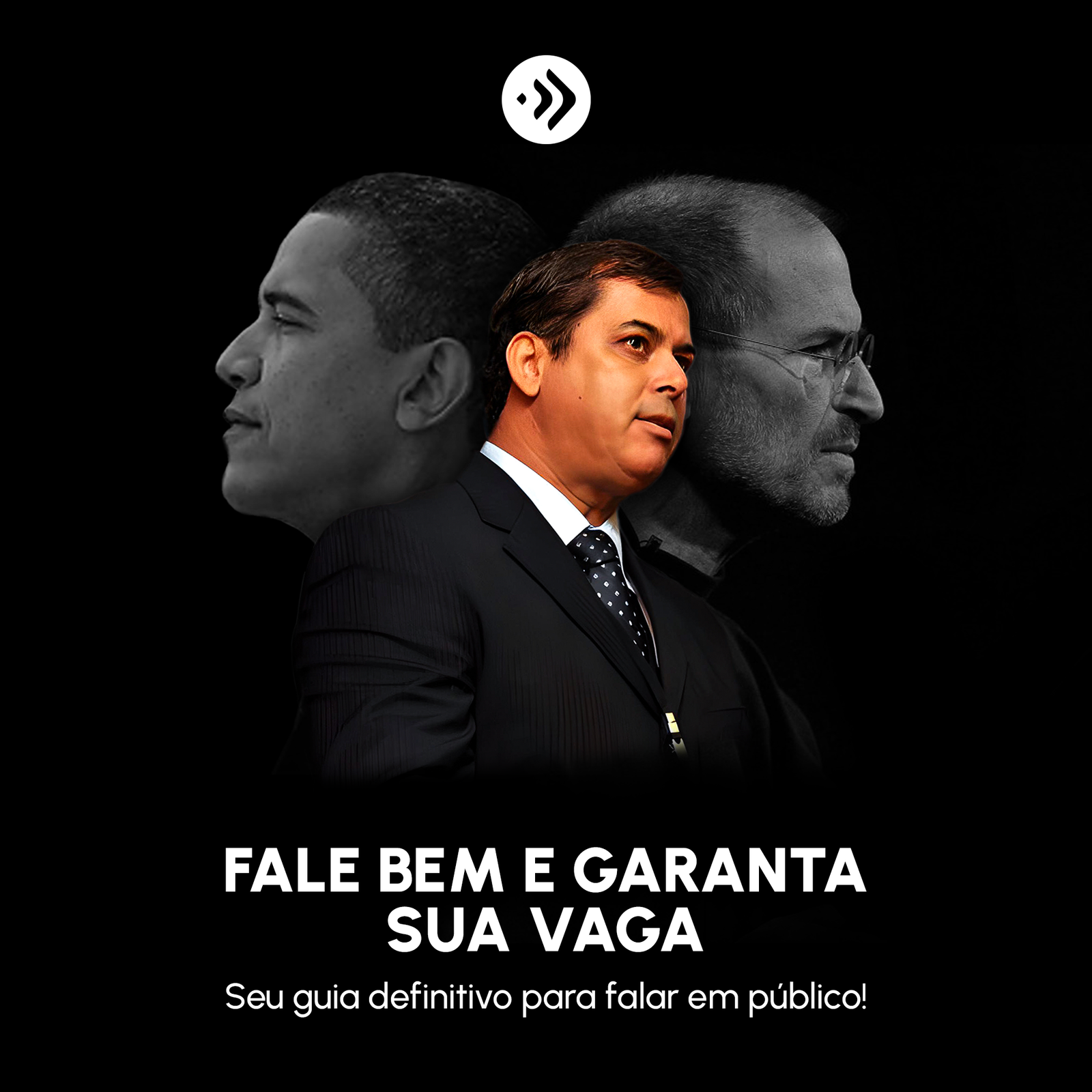 Imagem promocional do curso online Fale Bem e Garanta a Sua Vaga, mostrando o professor Gilberto Silva ensinando técnicas de oratória