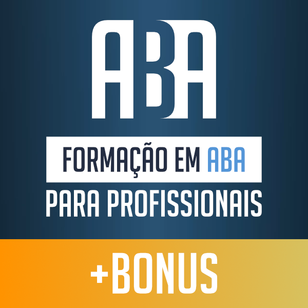 Imagem da Formação em ABA para Profissionais da Academia do Autismo mostrando certificado, software SociAutism e livro bônus
