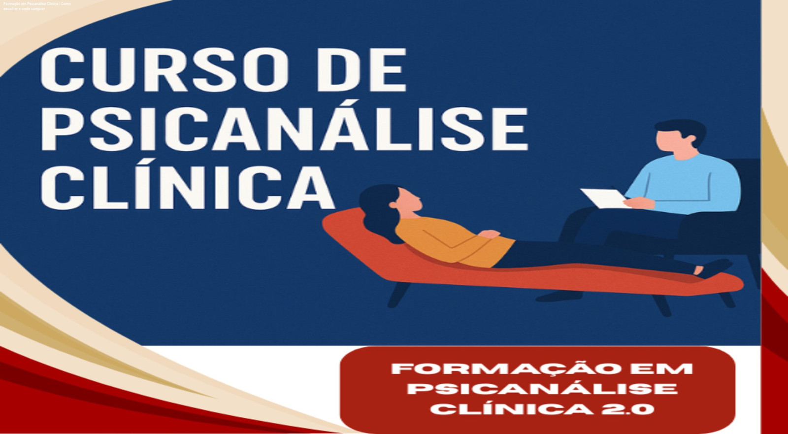 Imagem promocional da Formação Profissional em Psicanálise Clínica da IB Terapias, 840 horas de conteúdo online