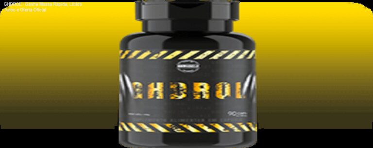 Frasco de GHDROL com cápsulas, usado antes do treino para aumento de massa muscular e libido