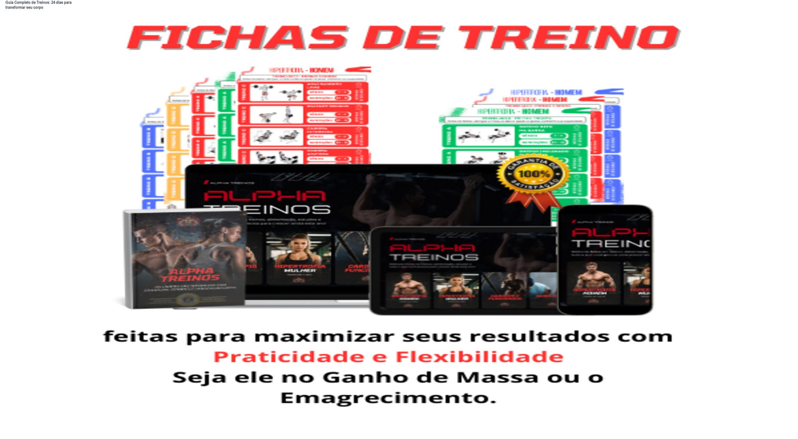 Imagem do Guia Completo de Treinos mostrando GIFs de exercícios para fazer em casa