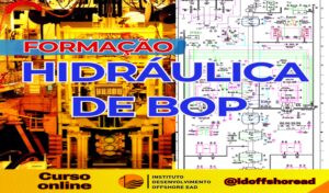 Tela do curso online de Hidráulica de BOP mostrando diagramas hidráulicos do BOP Subsea