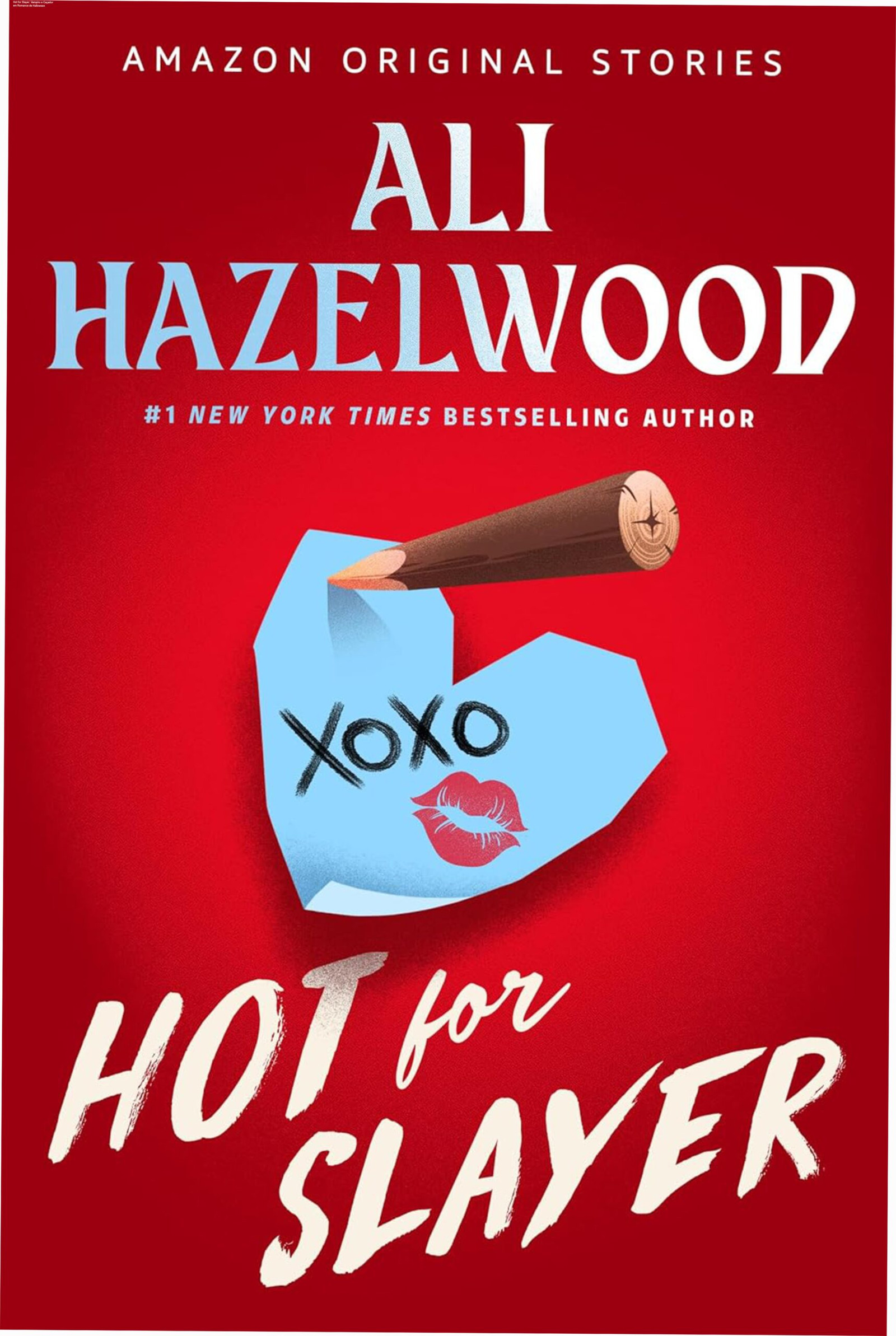 Capa do eBook Hot for Slayer de Ali Hazelwood mostrando vampiro e caçadora em clima sombrio e sensual
