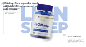 Cápsula LIONsleep ao lado do travesseiro, mostrando como ajuda a dormir melhor