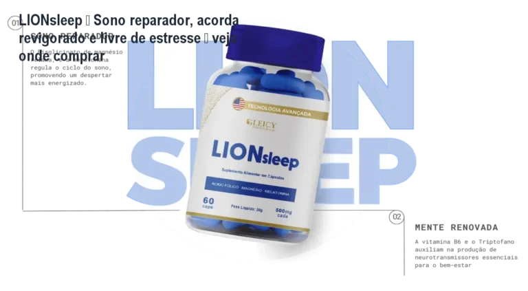 Cápsula LIONsleep ao lado do travesseiro, mostrando como ajuda a dormir melhor