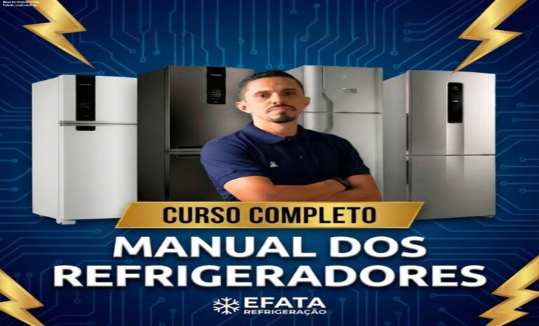 Manual dos Refrigeradores Efata – Profissão Lucrativa em 90 dias 4 Curso Manual dos Refrigeradores Efata mostrando técnico consertando geladeira Frost Free e lucrando com revenda