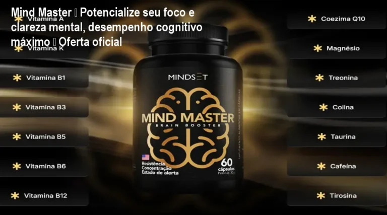 Frasco de Mind Master sendo usado por profissional para melhorar foco e clareza mental no trabalho