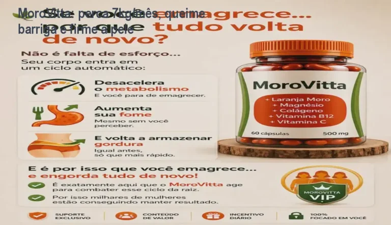 MoroVitta: perca 7kg/mês, queime barriga e firme a pele 6 Frasco de MoroVitta em cápsulas, mostrando a solução natural para queimar gordura abdominal e firmar a pele