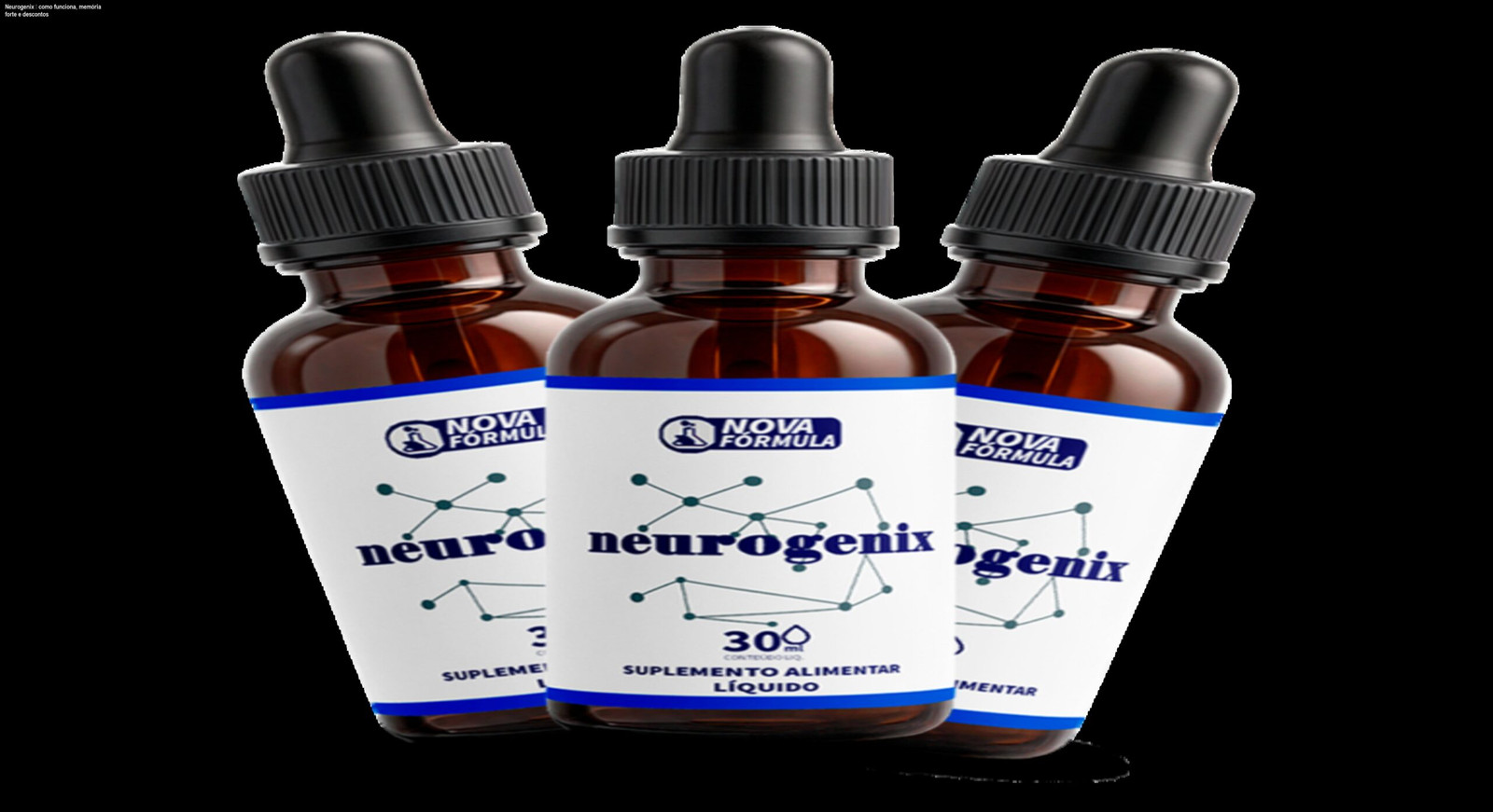 Frasco de Neurogenix sendo usado por adulto para melhorar memória e foco mental