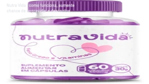 Frasco de Nutra Vida, suplemento natural de feno‑grego que ajuda a equilibrar hormônios e aumentar a chance de engravidar