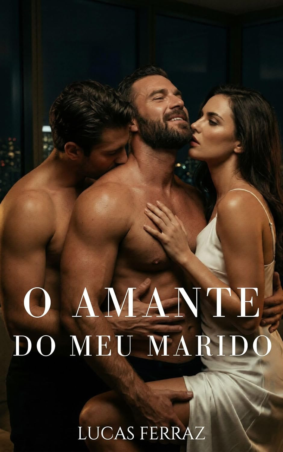 Capa do livro O Amante do Meu Marido de Lucas Ferraz, romance erótico MMF