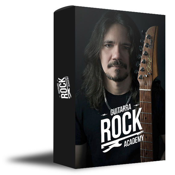 Capa do curso Ozielzinho Guitarra Rock Academy mostrando técnicas de solo, arpejos e improvisação rock
