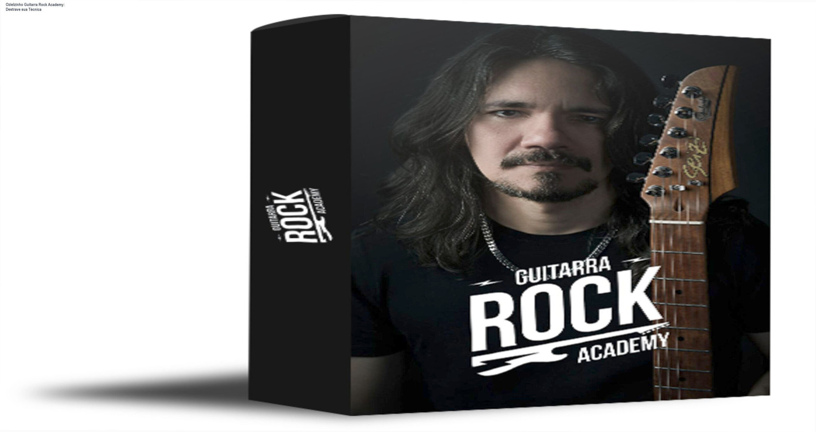 Ozielzinho Guitarra Rock Academy: Destrave sua Técnica 1 Imagem promocional do curso Guitarra Rock Academy de Ozielzinho mostrando técnicas avançadas de rock, arpejos e improvisação