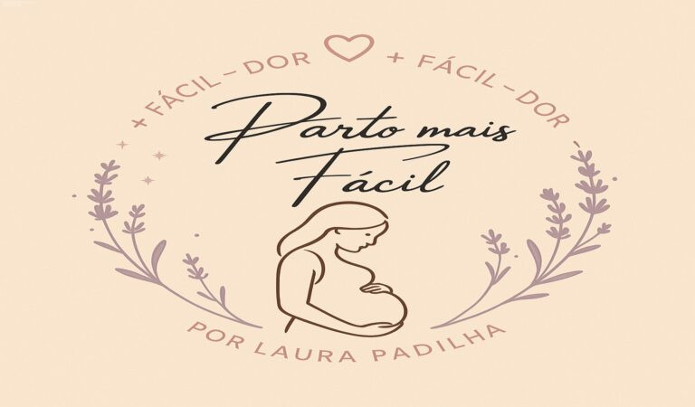 Curso Parto Mais Fácil da parteira Laura mostrando técnicas de indução natural e respiração para aliviar a dor do parto