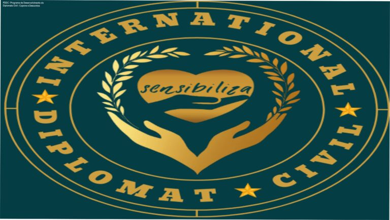 Imagem promocional do Programa de Desenvolvimento do Diplomata Civil Sensibiliza com selo de desconto e destaque para certificação internacional