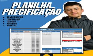 Planilha Lucas Borbs sendo usada para calcular preço de venda no delivery com custos e taxas inclusive