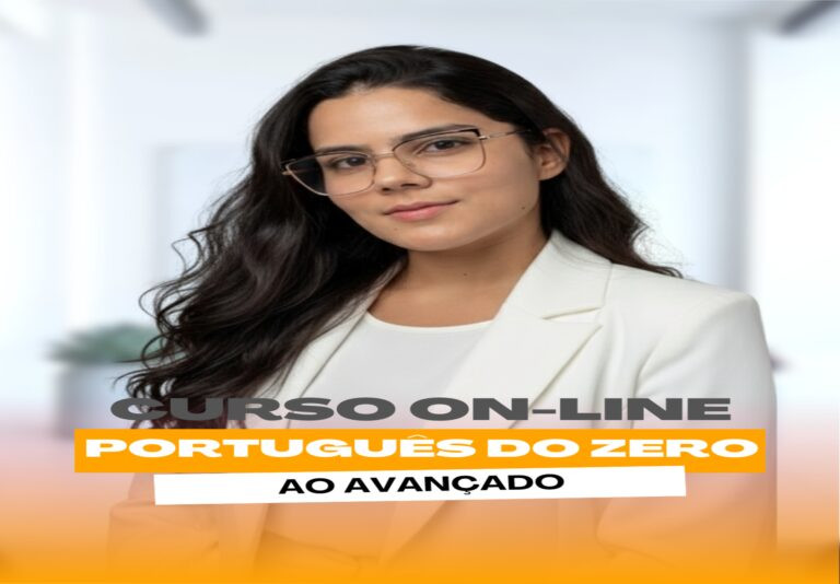 Imagem ilustrativa do curso Português do Zero, mostrando módulo de gramática para concurseiros