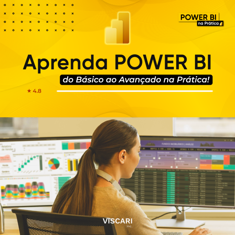 POWER BI Expert 2026 — Dashboards práticos, garantia 7 dias 7 Curso online POWER BI Expert 2026 mostrando criação de dashboards práticos com suporte vitalício