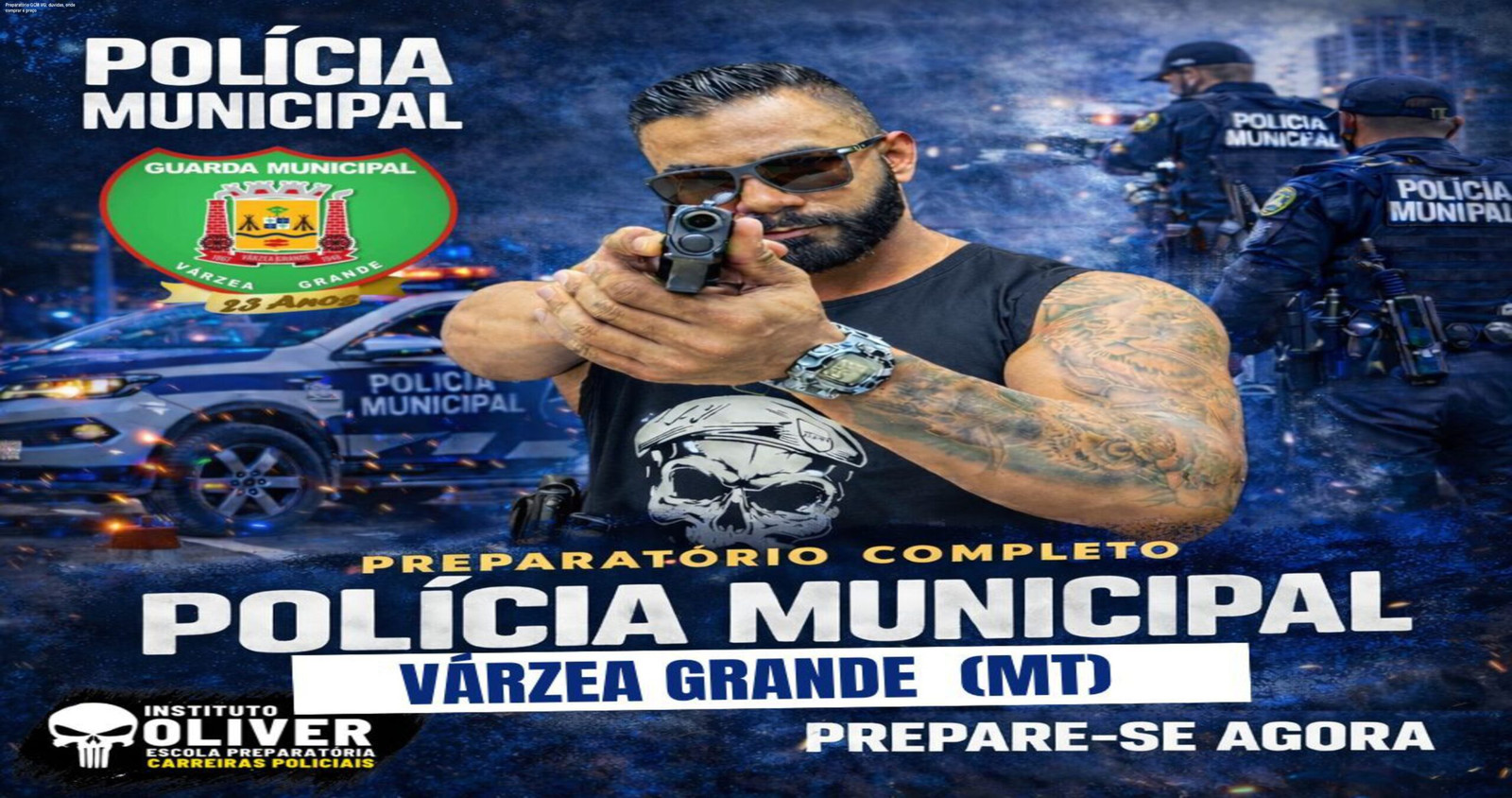 Imagem do curso Preparatório Completo Guarda Municipal de Várzea Grande mostrando aulas, simulados e apoio ao estudante