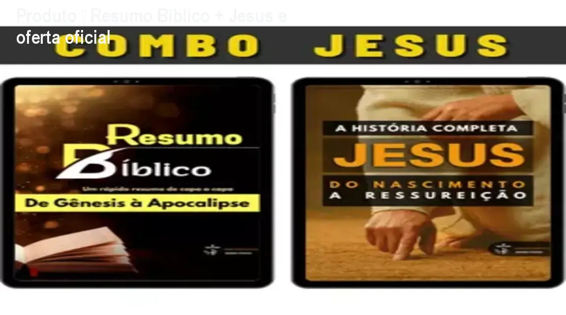 Capa do ebook Resumo Bíblico + Jesus mostrando guia prático para iniciantes