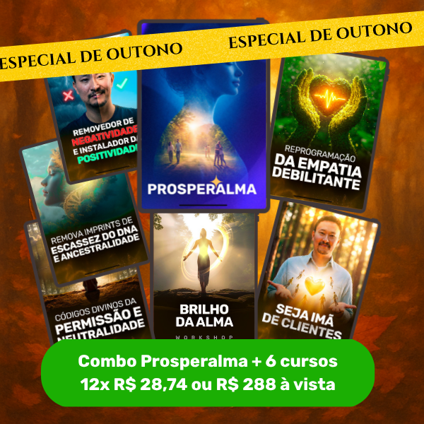 Imagem promocional do curso Prosperalma de César Matsumoto mostrando a técnica Luz Estelar para manifestar prosperidade financeira